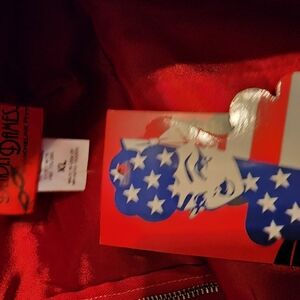 Red Vegan leather skirt